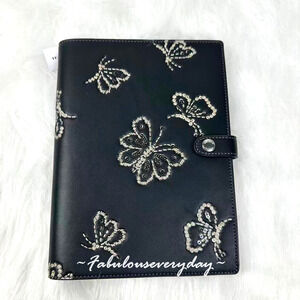 Coach Notebook With Butterfly Print In Black Multi CCF42 NWT